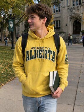 Mens University of Alberta Hoodie - LARGE